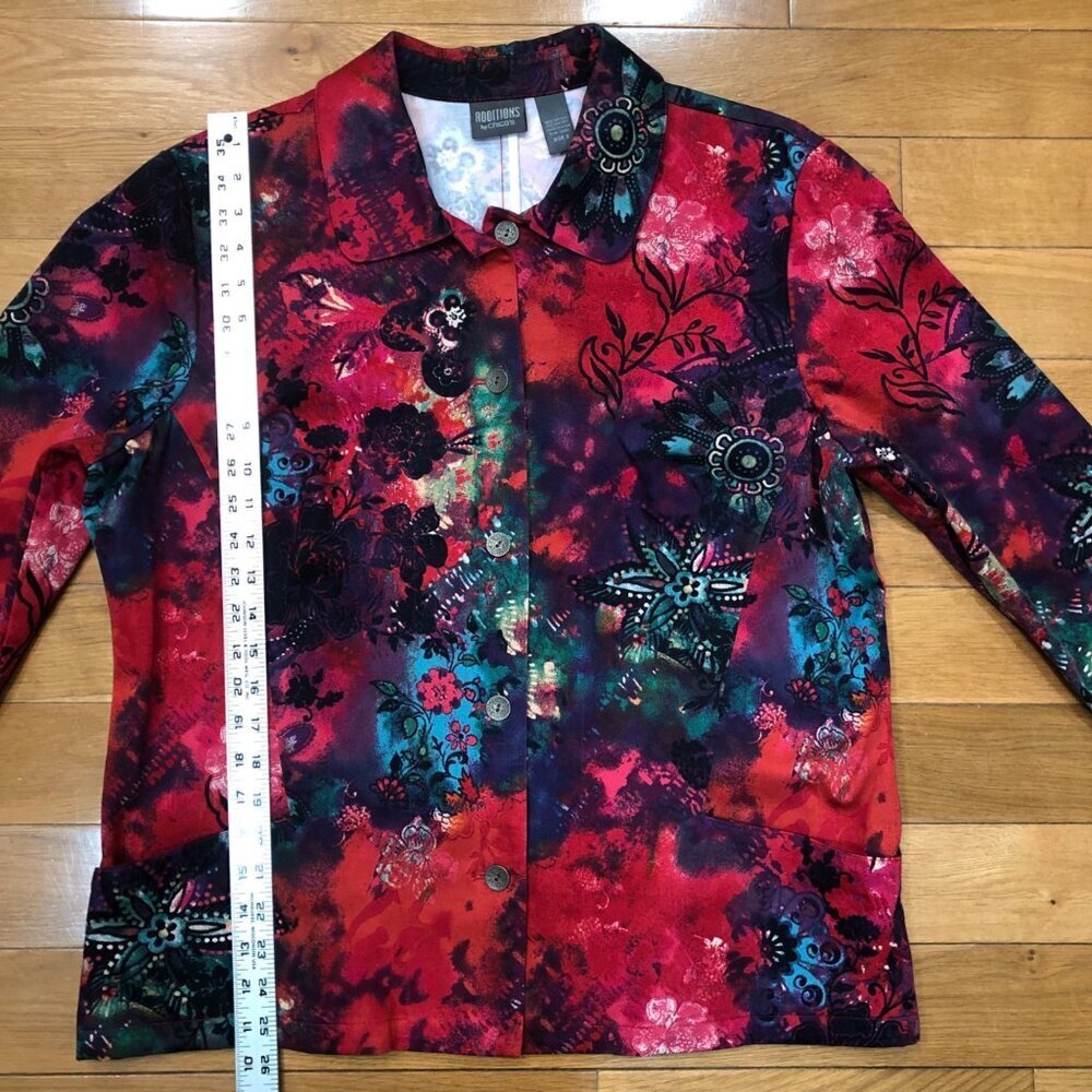 Additions by Chico's Long Sleeve Vibrant Multicolor Blazer Jacket Size 3 (US XL) - Picture 9 of 11
